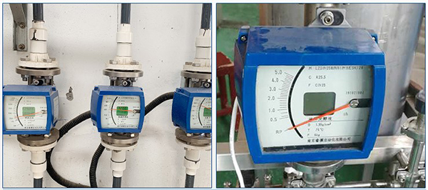 實(shí)驗室用轉子流量計現場(chǎng)安裝使用圖