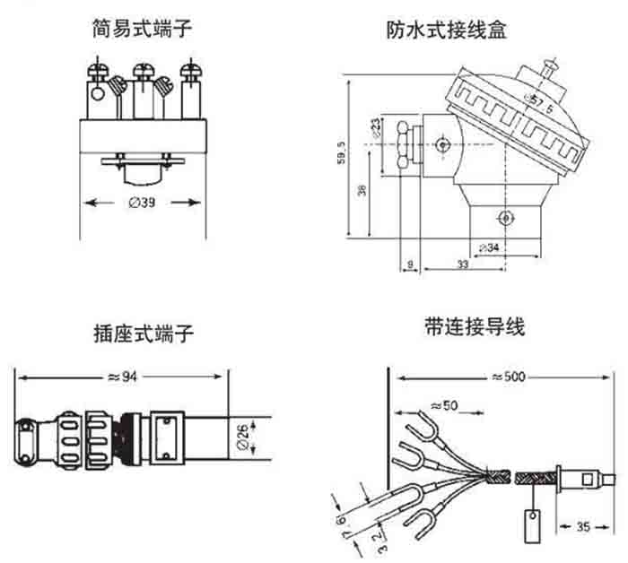 pt100熱電阻接線(xiàn)盒分類(lèi)圖