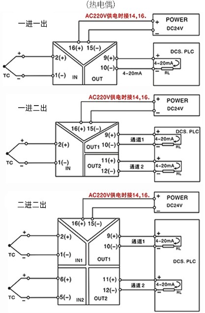 隔離溫度變送器接線(xiàn)圖